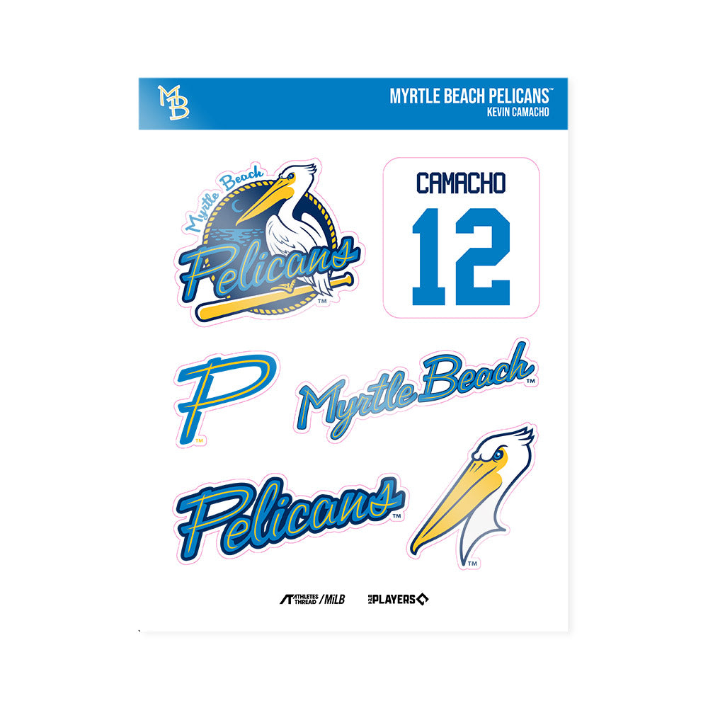 MB Pelicans - MILB Baseball : Kevin Camacho - Sticker Sheet-0