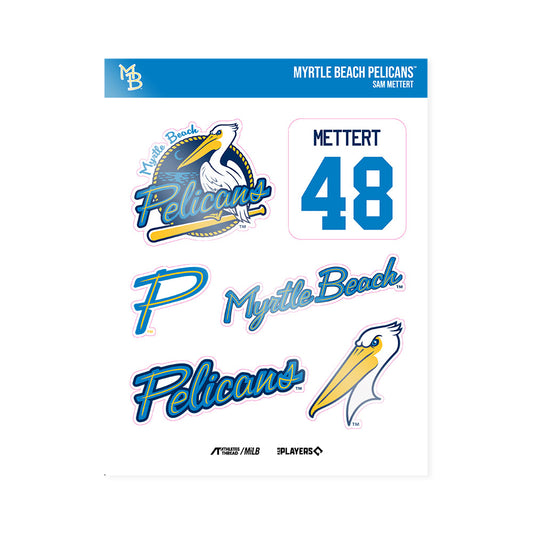 MB Pelicans - MILB Baseball : Sam Mettert - Sticker Sheet-0