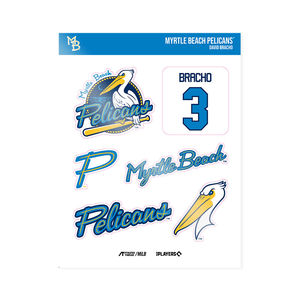 MB Pelicans - MILB Baseball : David Bracho - Sticker Sheet-0