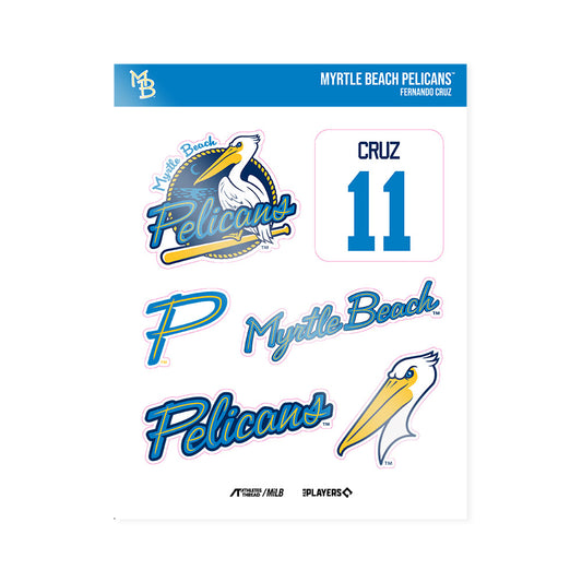 MB Pelicans - MILB Baseball : Fernando Cruz - Sticker Sheet-0