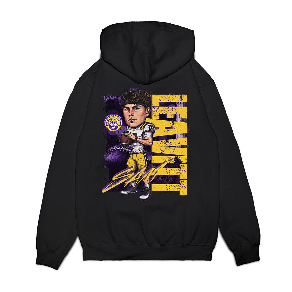 LSU - NCAA Football : Sam Leavitt - Bobble Head Premium Hooded Sweatshirt-1