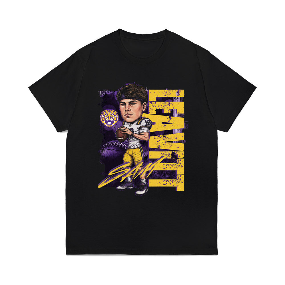 LSU - NCAA Football : Sam Leavitt - Bobble Head Comfort Colors T-Shirt-0
