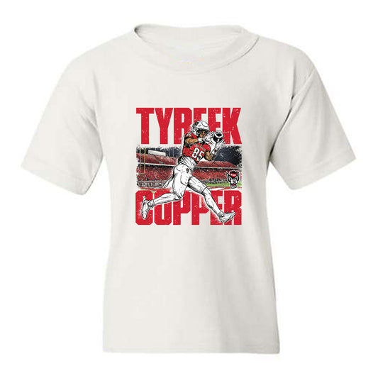 NC State - NCAA Football : Tyreek Copper - Caricature Youth T-Shirt-0
