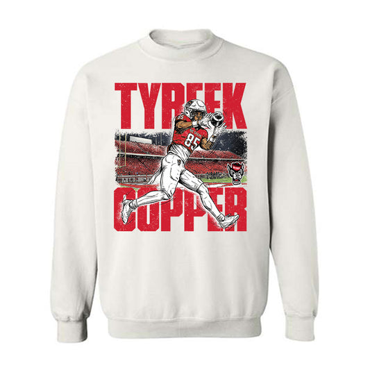 NC State - NCAA Football : Tyreek Copper - Caricature Crewneck Sweatshirt-0