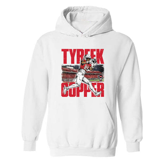 NC State - NCAA Football : Tyreek Copper - Caricature Hooded Sweatshirt-0
