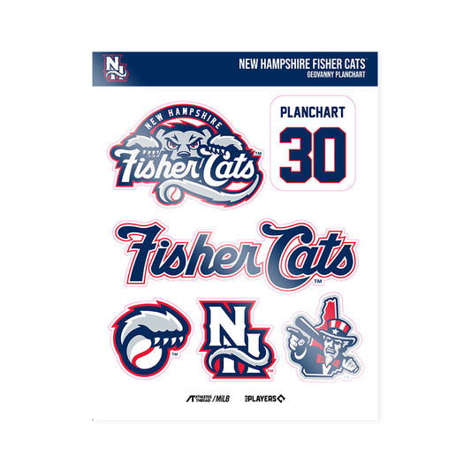 NH Fisher Cats - MILB Baseball : Geovanny Planchart - Sticker Sheet-0