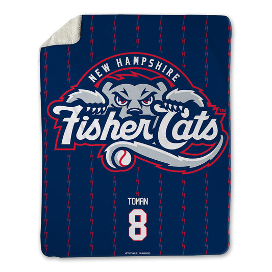 NH Fisher Cats - MILB Baseball : Tucker Toman - Blanket-0