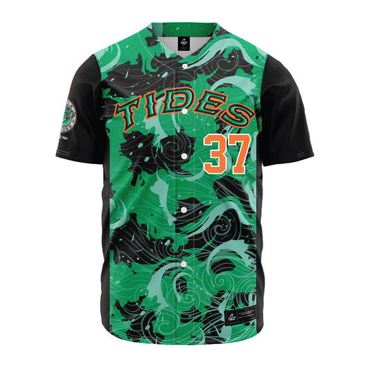 Norfolk Tides - MILB Baseball : Trey Gibson - Jersey-0