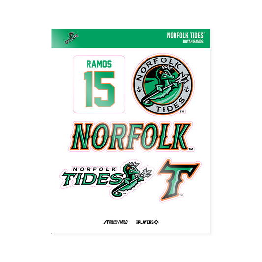 Norfolk Tides - MILB Baseball : Bryan Ramos - Sticker Sheet-0