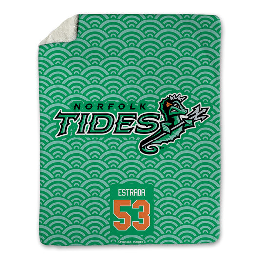 Norfolk Tides - MILB Baseball : Aron Estrada - Blanket-0