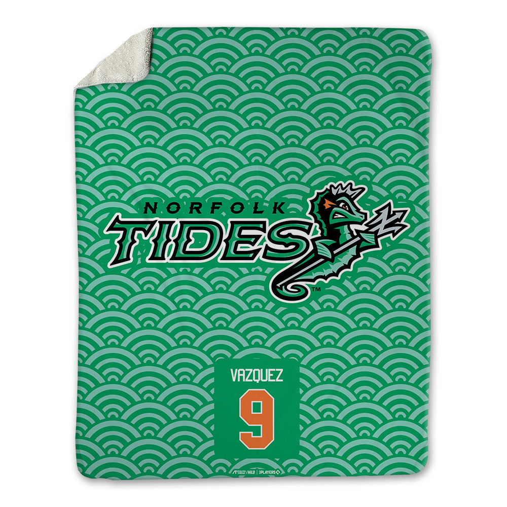 Norfolk Tides - MILB Baseball : Luis Vazquez - Blanket-0