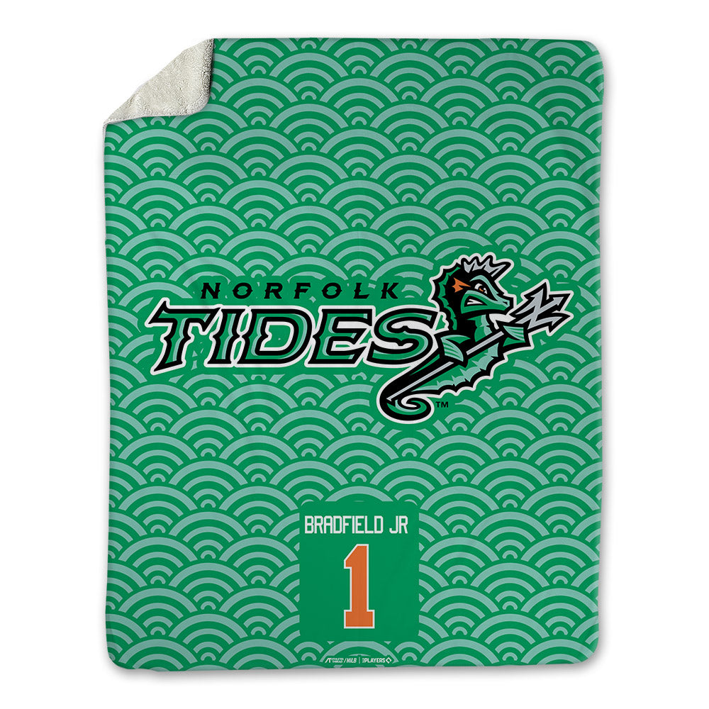 Norfolk Tides - MILB Baseball : Enrique Bradfield Jr. - Blanket-0