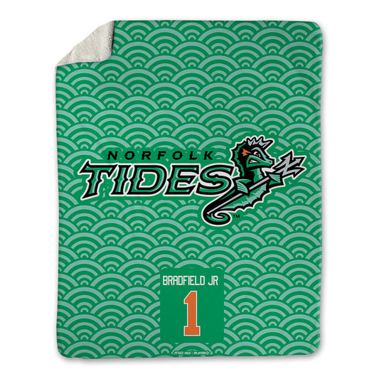 Norfolk Tides - MILB Baseball : Enrique Bradfield Jr. - Blanket-0