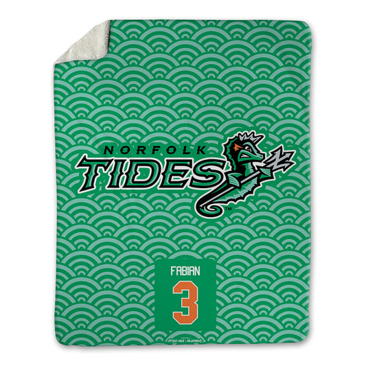Norfolk Tides - MILB Baseball : Jud Fabian - Blanket-0