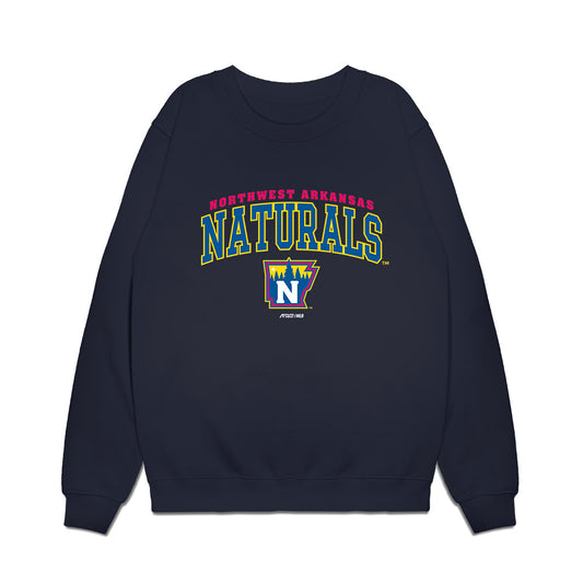 NW Arkansas Naturals - MILB Baseball : Angel Acosta - Premium Crewneck Sweatshirt-0