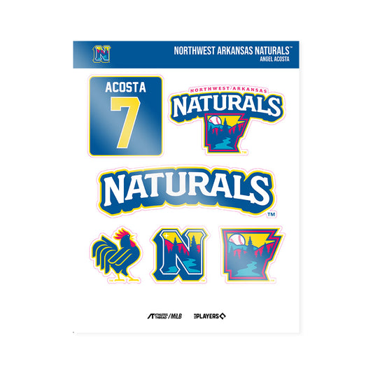 NW Arkansas Naturals - MILB Baseball : Angel Acosta - Sticker Sheet-0