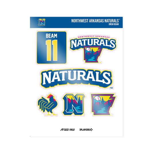 NW Arkansas Naturals - MILB Baseball : Drew Beam - Sticker Sheet-0