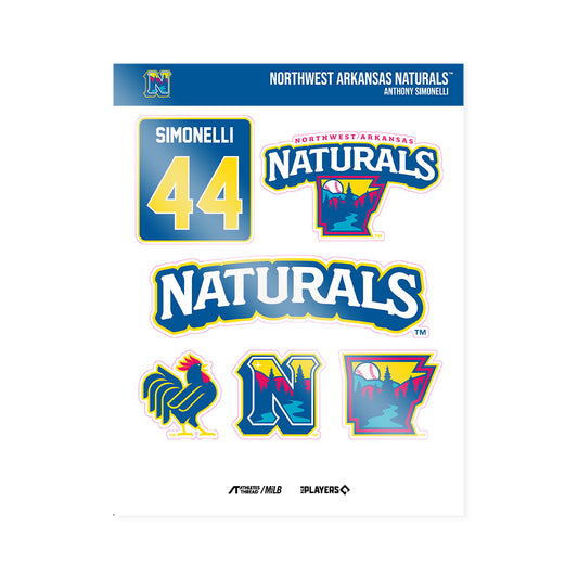 NW Arkansas Naturals - MILB Baseball : Anthony Simonelli - Sticker Sheet-0