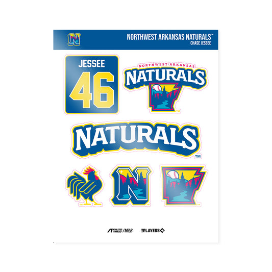 NW Arkansas Naturals - MILB Baseball : Chase Jessee - Sticker Sheet-0