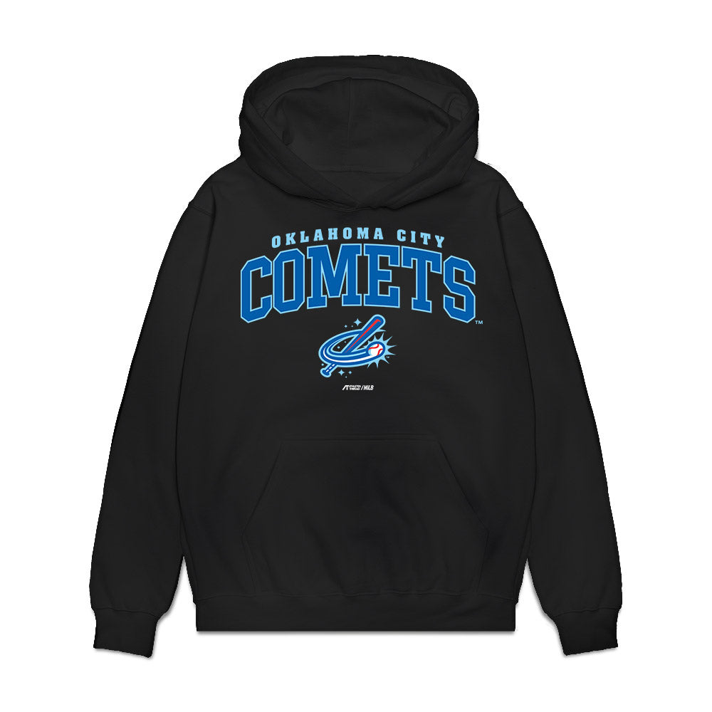 OKC Comets - MILB Baseball : Garrett McDaniels - Premium Hooded Sweatshirt-0