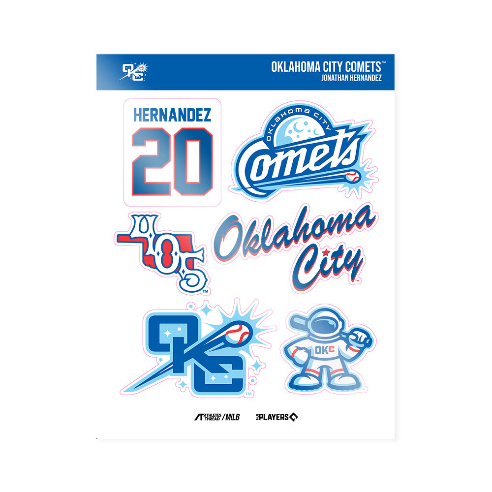 OKC Comets - MILB Baseball : Jonathan Hernandez - Sticker Sheet-0