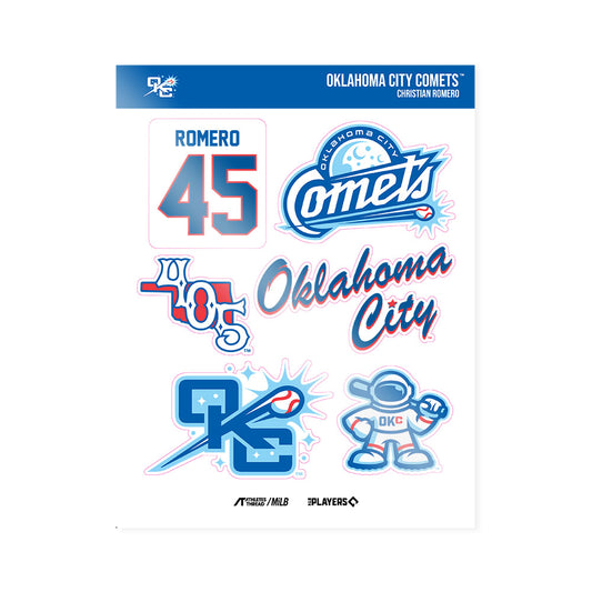 OKC Comets - MILB Baseball : Christian Romero - Sticker Sheet-0