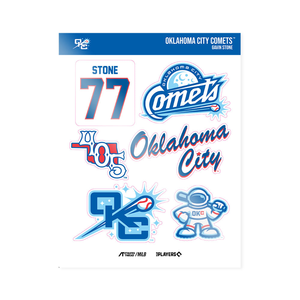 OKC Comets - MILB Baseball : Gavin Stone - Sticker Sheet-0
