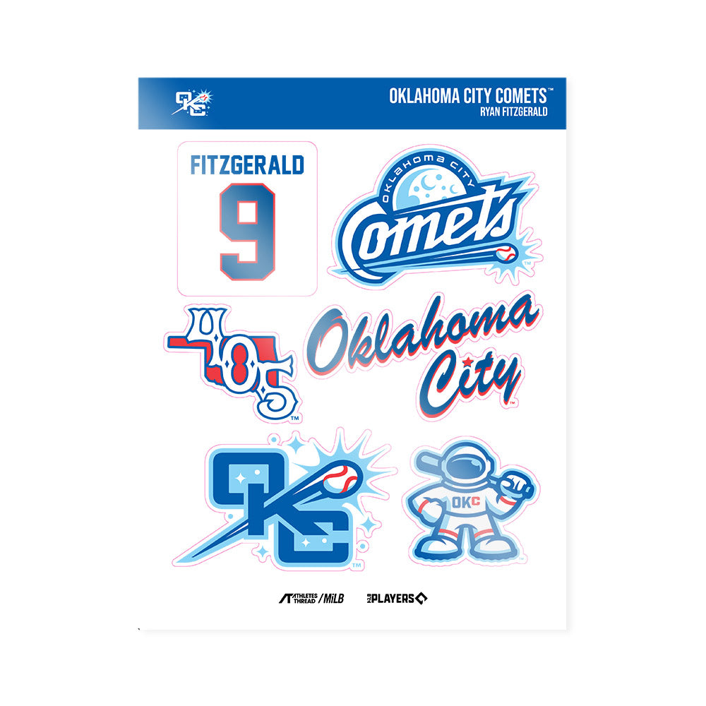 OKC Comets - MILB Baseball : Ryan Fitzgerald - Sticker Sheet-0
