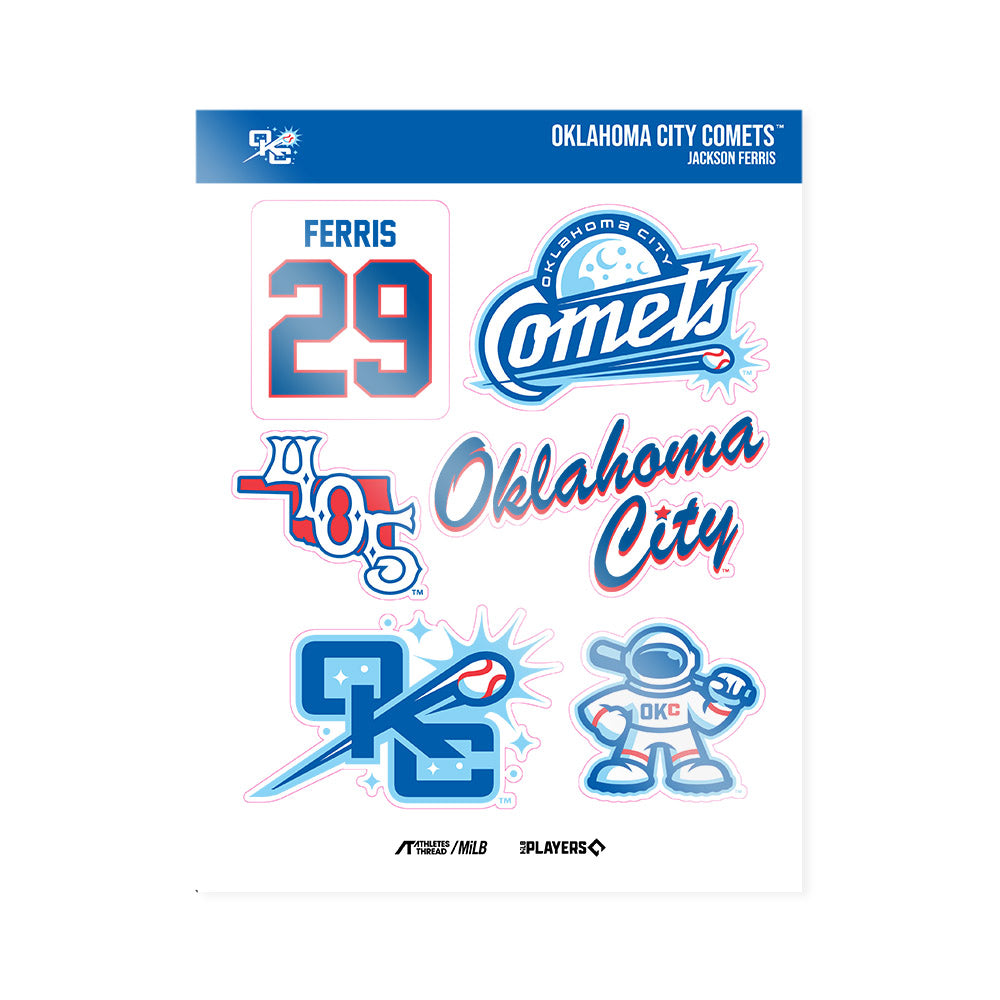 OKC Comets - MILB Baseball : Jackson Ferris - Sticker Sheet-0