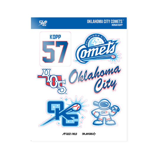 OKC Comets - MILB Baseball : Ronan Kopp - Sticker Sheet-0