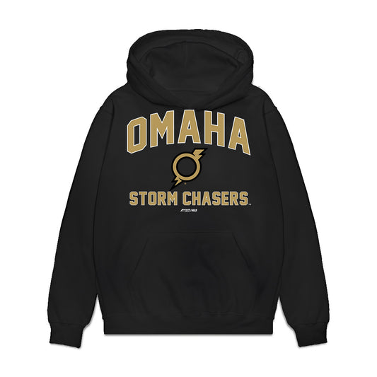 Omaha Storm Chasers - MILB Baseball : Hunter Owen - Premium Hooded Sweatshirt-0