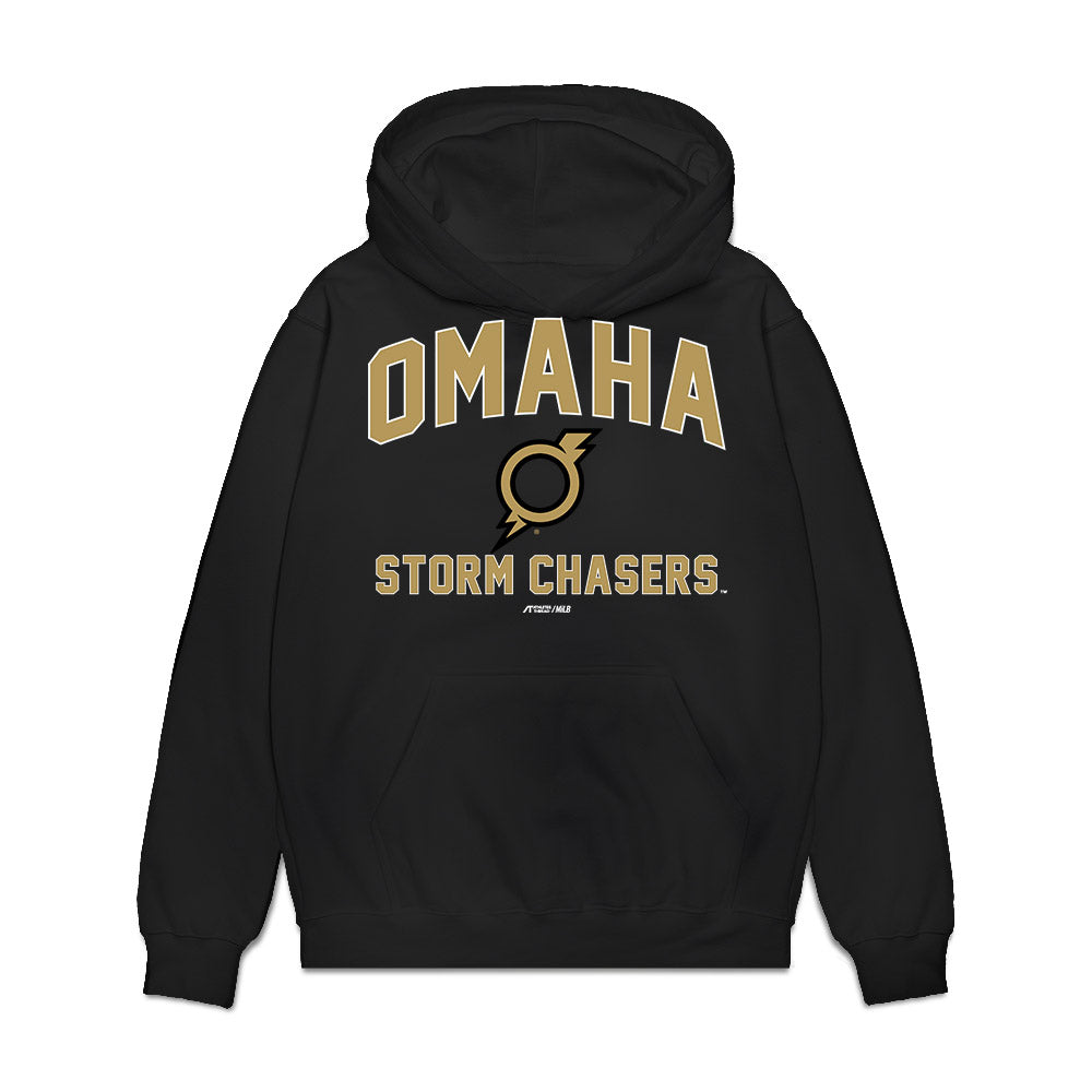 Omaha Storm Chasers - MILB Baseball : Ethan Bosacker - Premium Hooded Sweatshirt-0