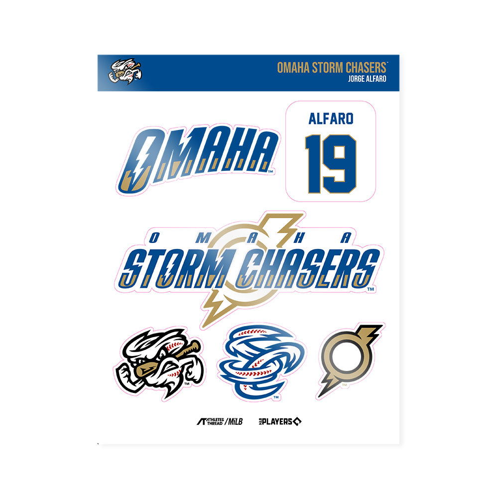 Omaha Storm Chasers - MILB Baseball : Jorge Alfaro - Sticker Sheet-0