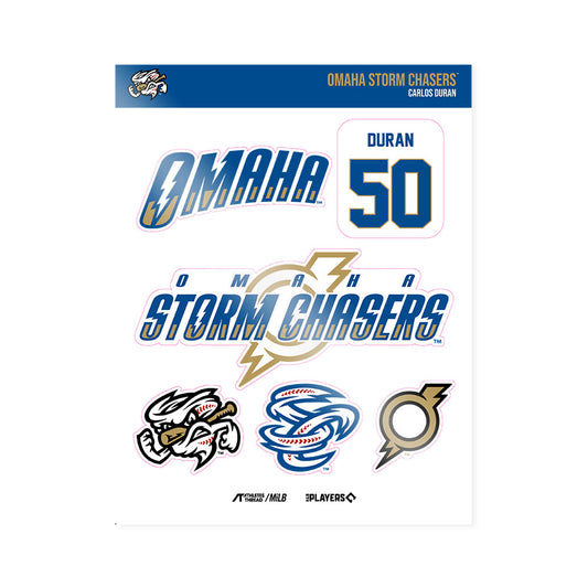Omaha Storm Chasers - MILB Baseball : Carlos Duran - Sticker Sheet-0