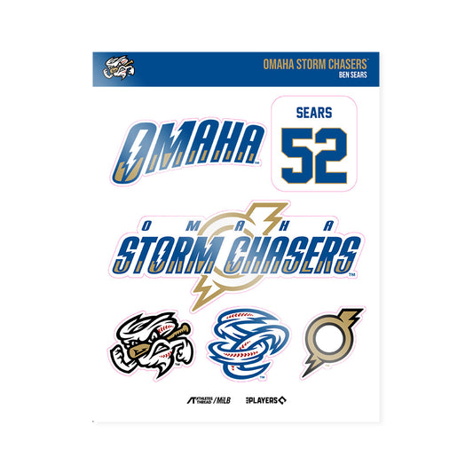 Omaha Storm Chasers - MILB Baseball : Ben Sears - Sticker Sheet-0