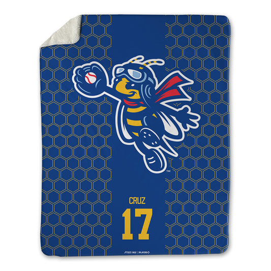 Ontario Tower Buzzers - MILB Baseball : Joel Cruz - Blanket-0