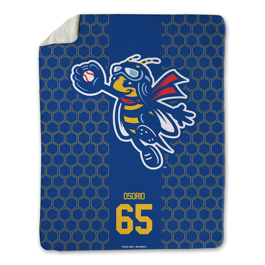 Ontario Tower Buzzers - MILB Baseball : Oswaldo Osorio - Blanket-0
