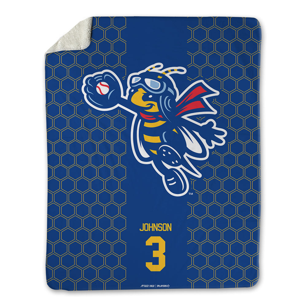 Ontario Tower Buzzers - MILB Baseball : Caleb Johnson - Blanket-0