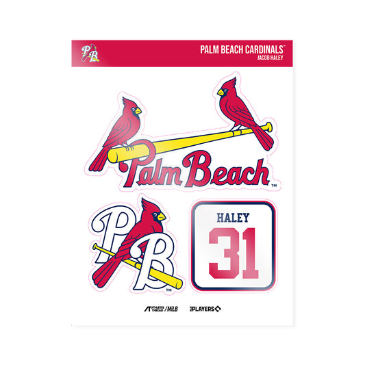 Palm Beach Cardinals - MILB Baseball : Jacob Haley - Sticker Sheet-0