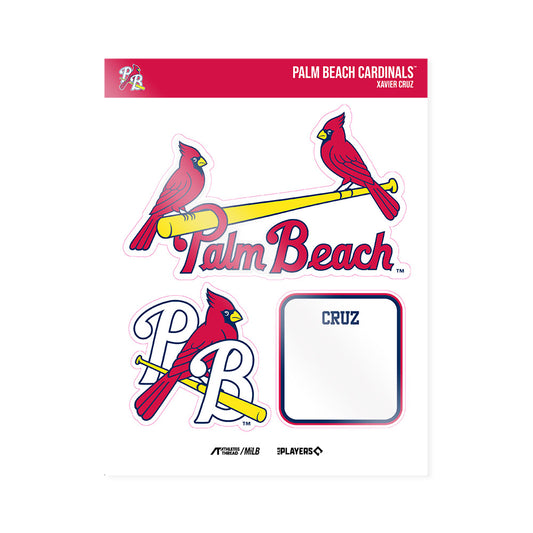 Palm Beach Cardinals - MILB Baseball : Xavier Cruz - Sticker Sheet-0