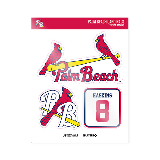 Palm Beach Cardinals - MILB Baseball : Trevor Haskins - Sticker Sheet-0