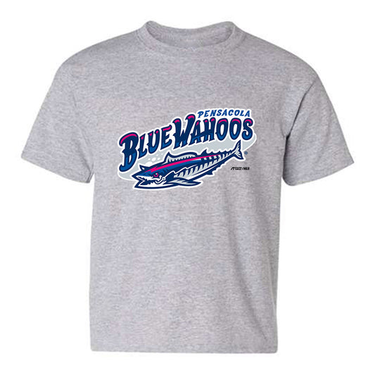 Pensacola Blue Wahoos - MILB Baseball : Justin Storm - Youth T-Shirt-0