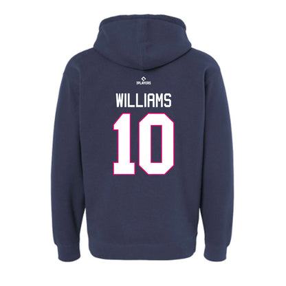Pensacola Blue Wahoos - MILB Baseball : Max Williams - Hooded Pullover Sweatshirt-1