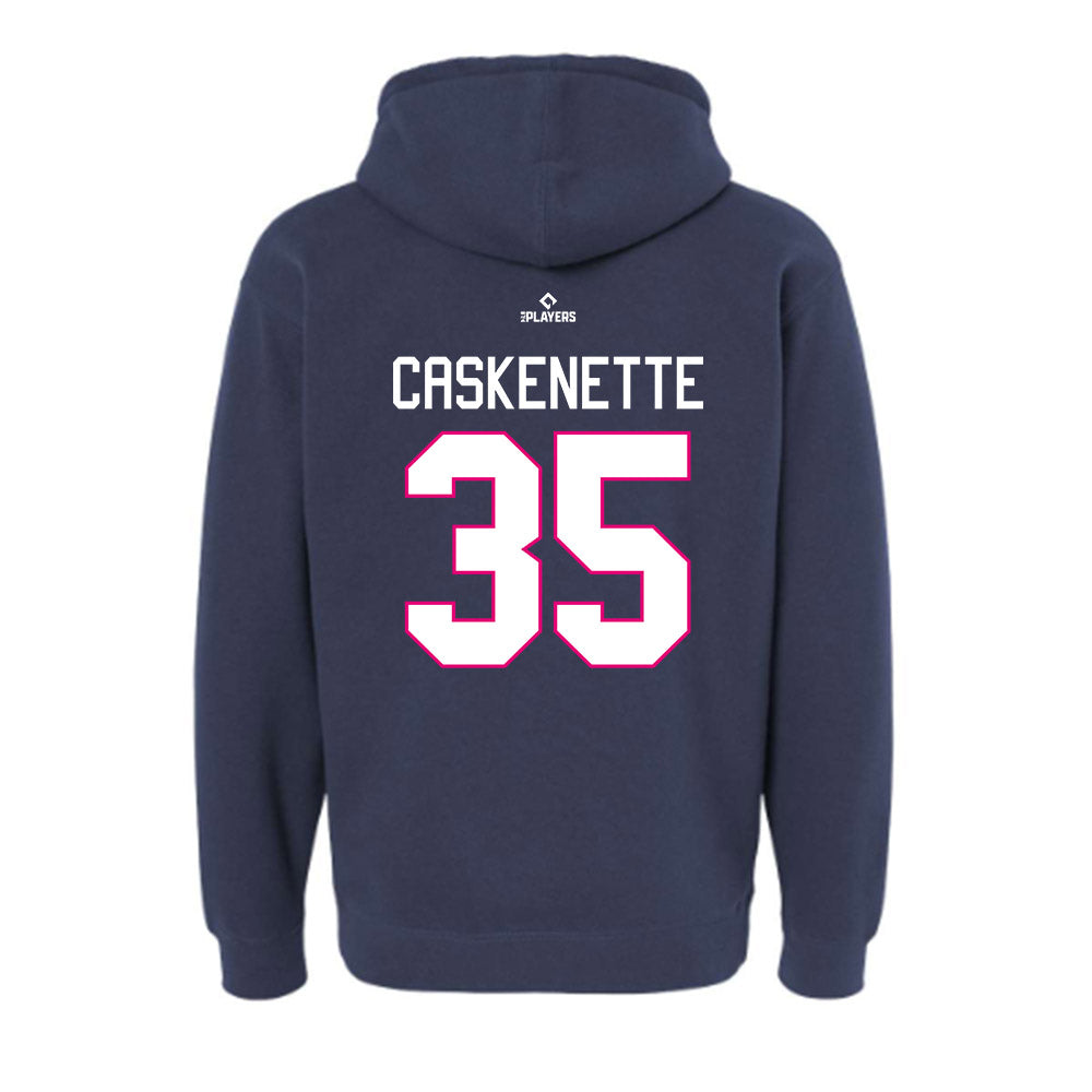 Pensacola Blue Wahoos - MILB Baseball : Connor Caskenette - Hooded Pullover Sweatshirt-1