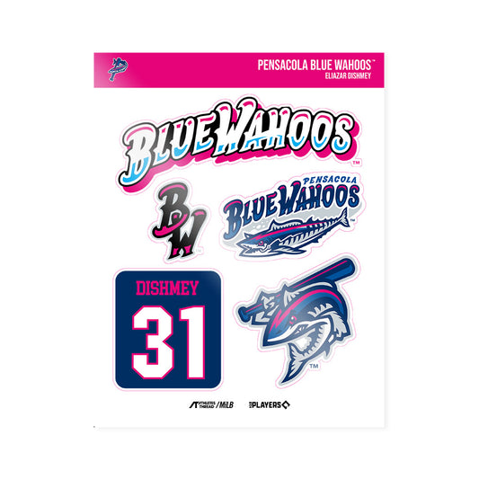 Pensacola Blue Wahoos - MILB Baseball : Eliazar Dishmey - Sticker Sheet-0