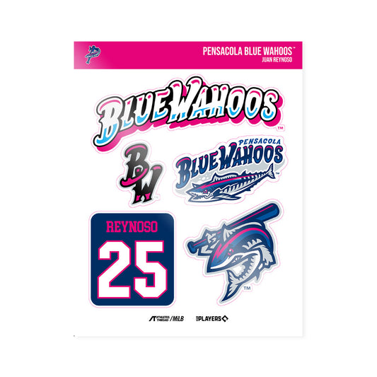 Pensacola Blue Wahoos - MILB Baseball : Juan Reynoso - Sticker Sheet-0