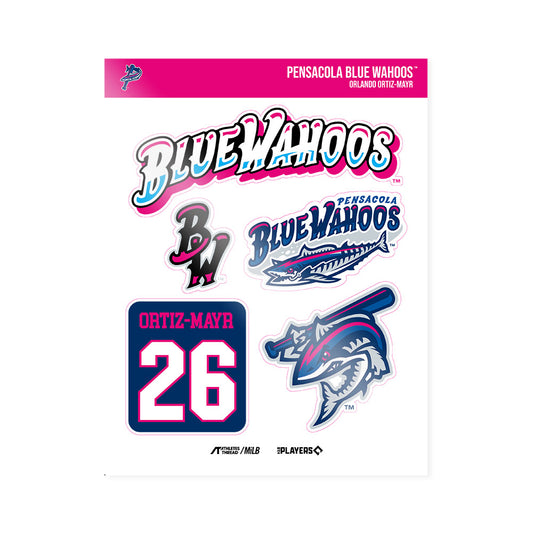 Pensacola Blue Wahoos - MILB Baseball : Orlando Ortiz-Mayr - Sticker Sheet-0