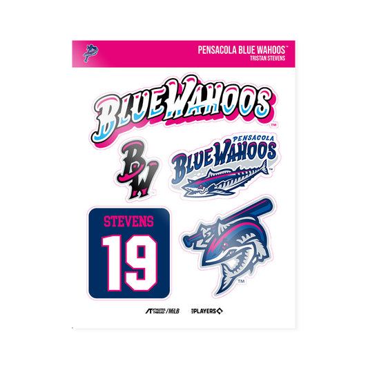 Pensacola Blue Wahoos - MILB Baseball : Tristan Stevens - Sticker Sheet-0