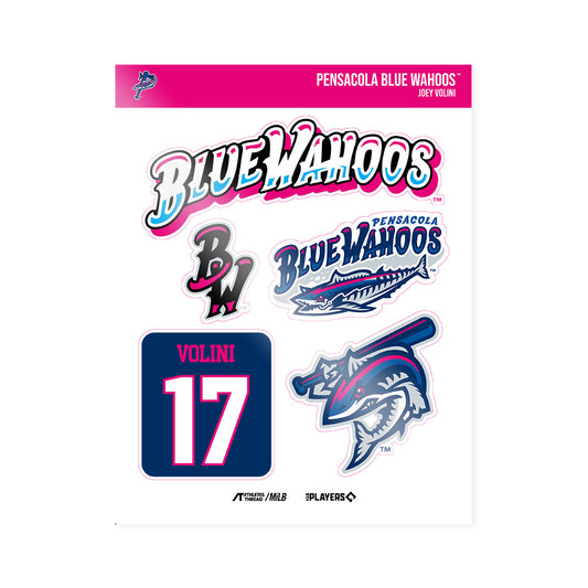 Pensacola Blue Wahoos - MILB Baseball : Joey Volini - Sticker Sheet-0