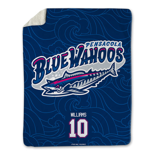 Pensacola Blue Wahoos - MILB Baseball : Max Williams - Blanket-0
